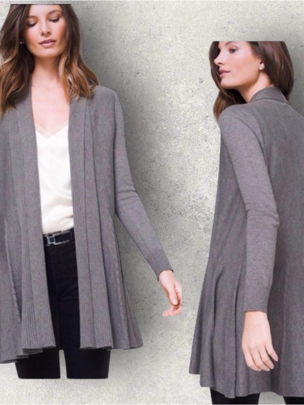 White House Black Market, Open-Front Longline Women's Cardigan